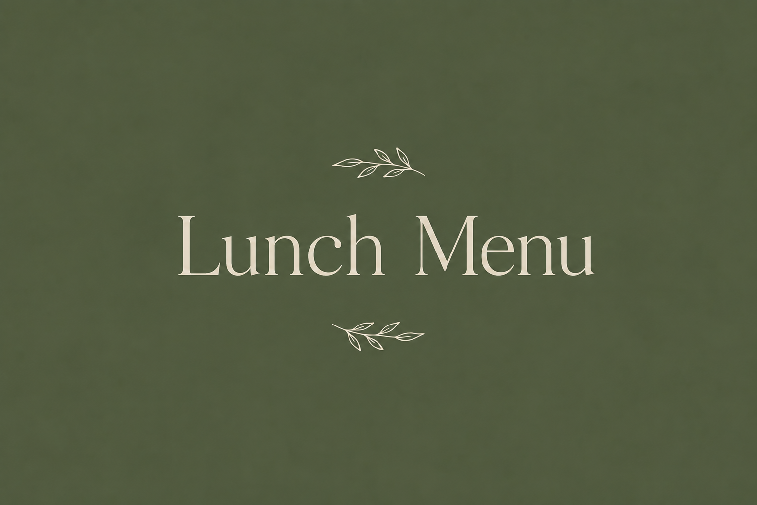 Lunch Menu